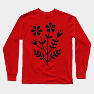 Elegant Floral Long Sleeve T-Shirt